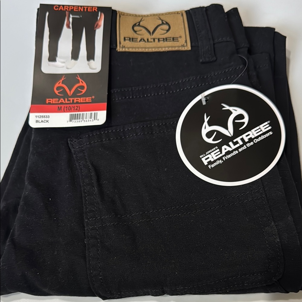 Realtree Boy’s Black Carpenter Jeans